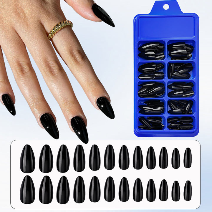 Elegant Almond-Shaped Press-On Nail Tips Set