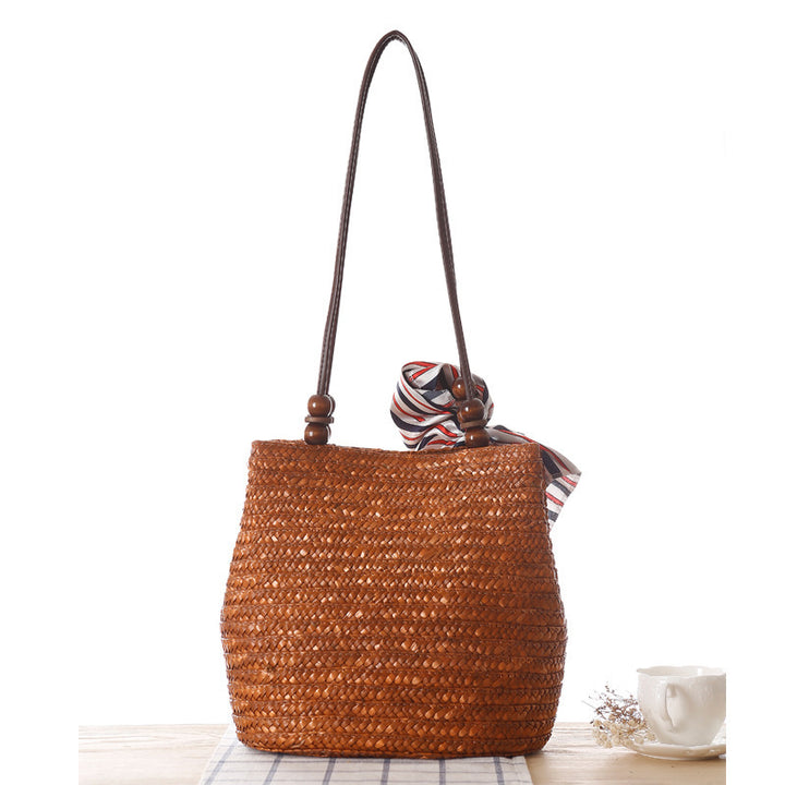 Elegant basket bag with trendy ribbon detail Kalsten