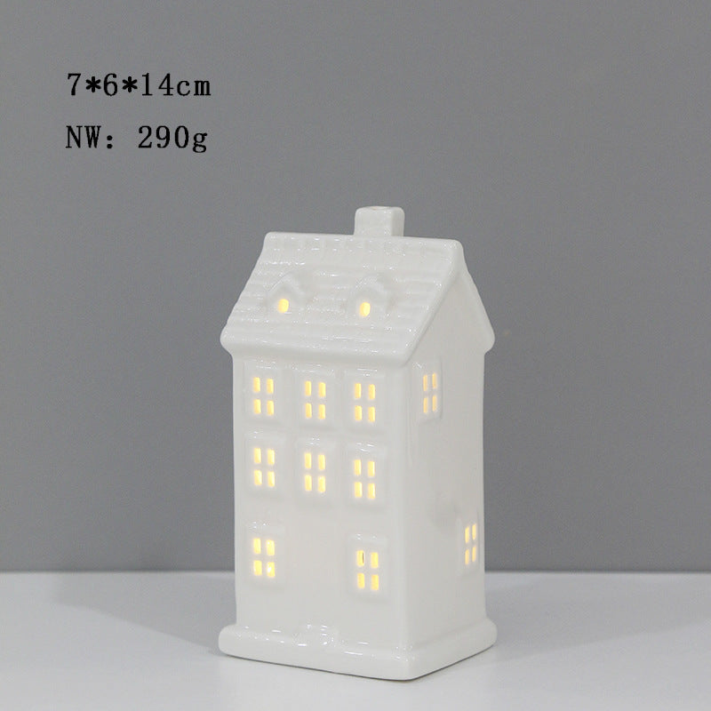 Ceramic House-Shaped Tea Light Holder Kalsten