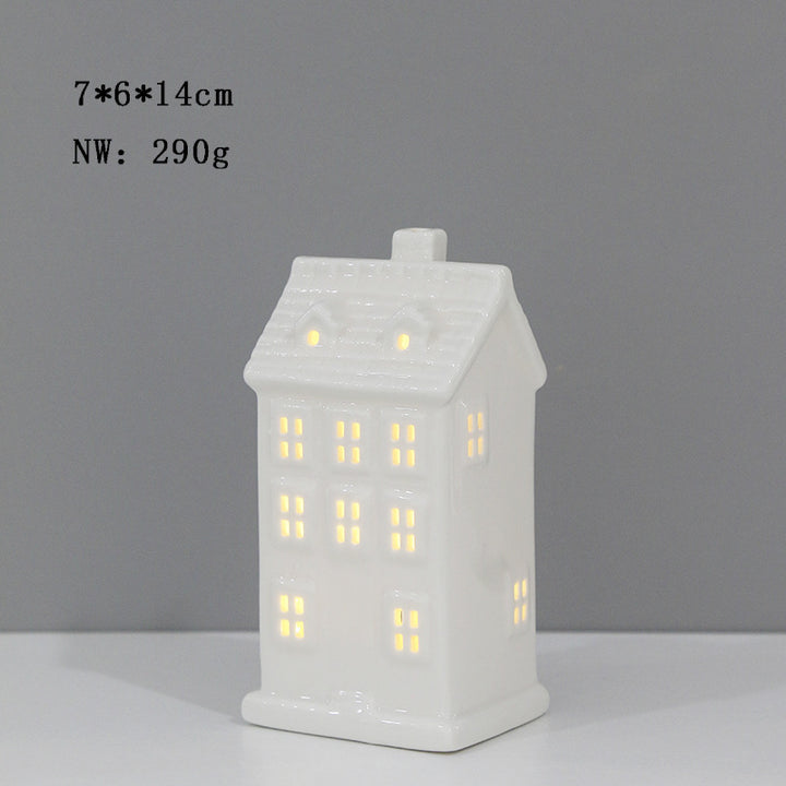 Ceramic House-Shaped Tea Light Holder Kalsten
