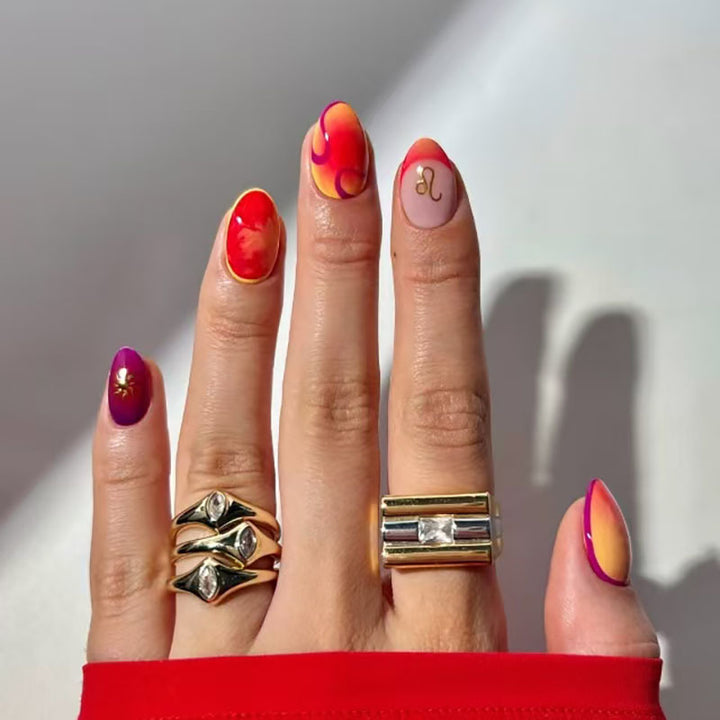 Artistic Abstract Press-On Nails