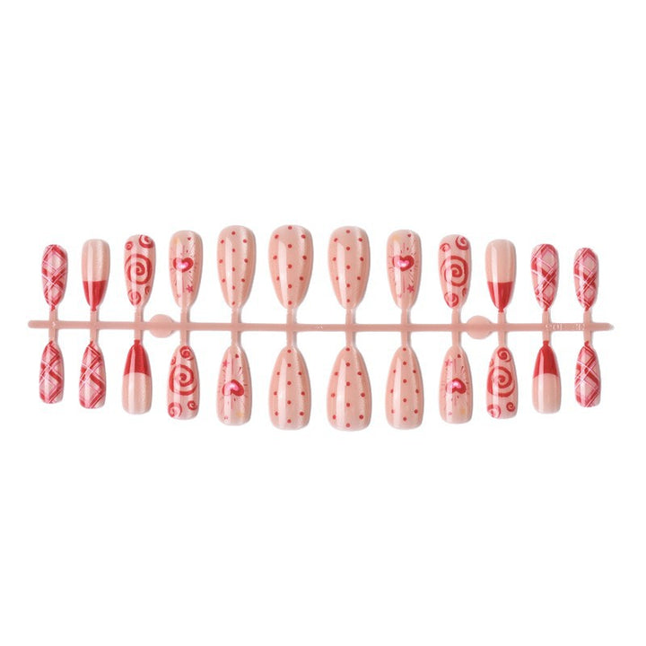 Artistic Heart Design Press-On Nails