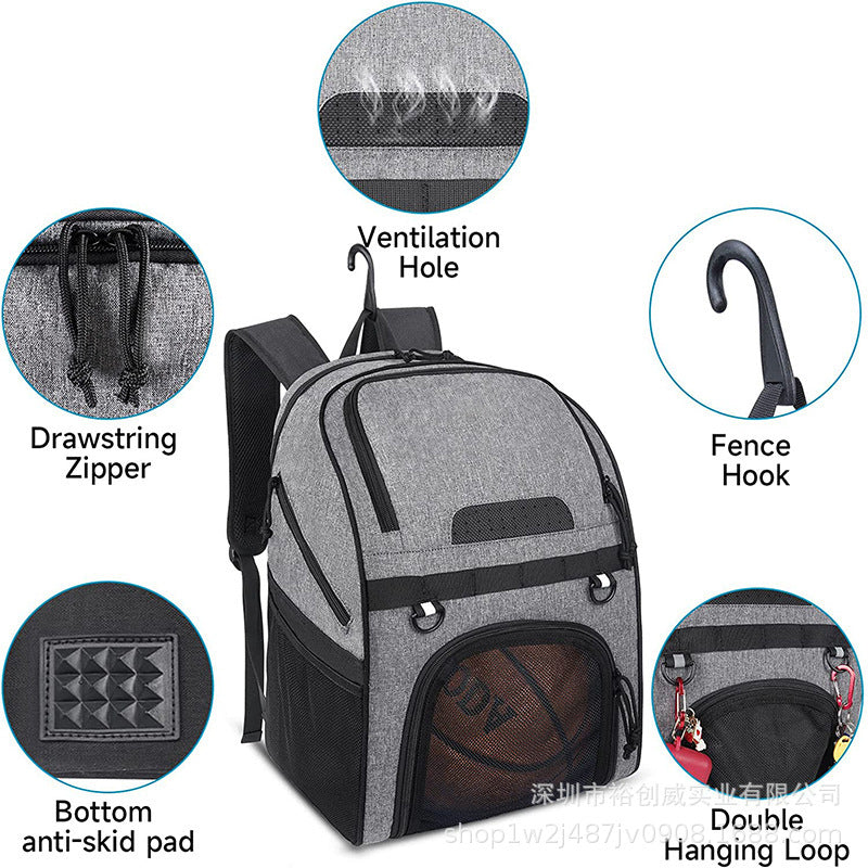 Multi-Compartment Sports Backpack with Shoe Storage Kalsten
