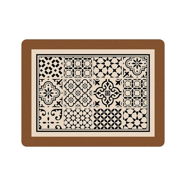 Decorative Floral Print Kitchen Mat for Home