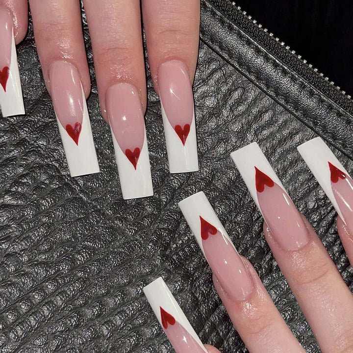 Heart Accent Press-On Nail Extensions