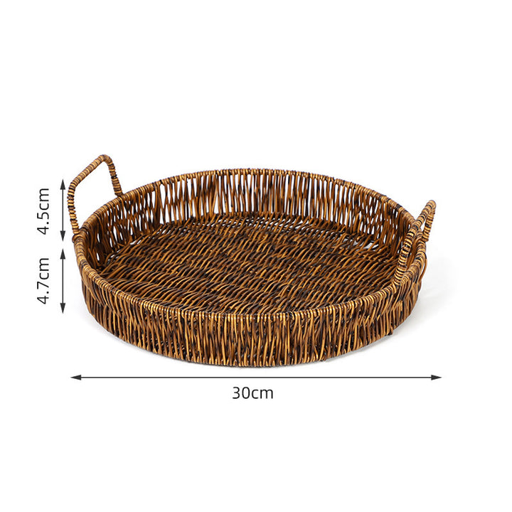 Round Woven Serving Tray Kalsten