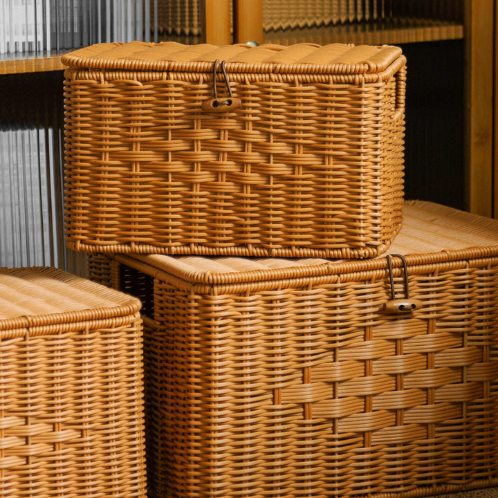 Rustic Woven Storage Chest Kalsten