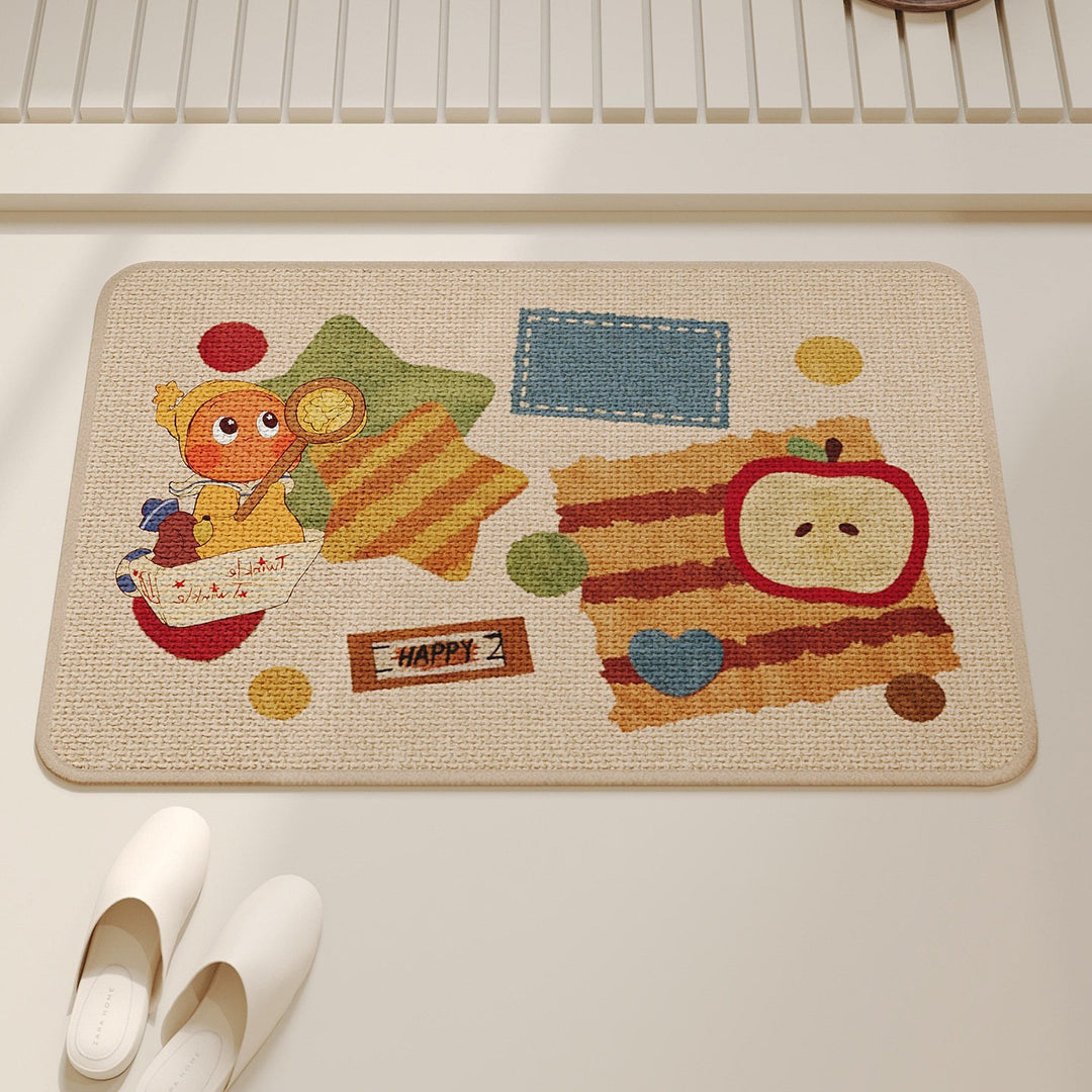 Patchwork Cat-Themed Area Mat