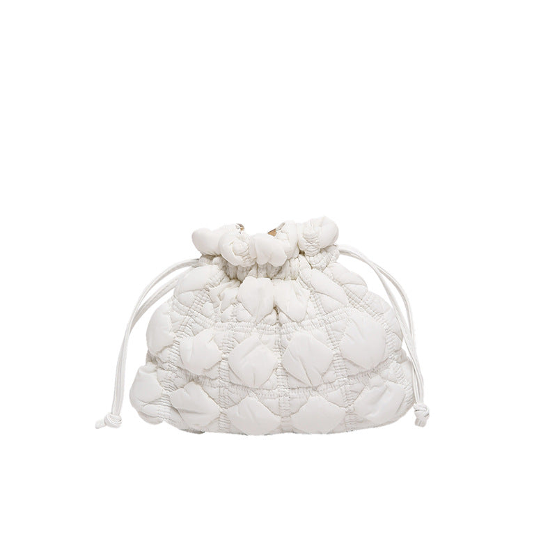 Quilted Drawstring Handbag