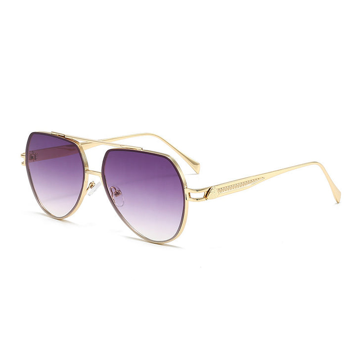 Women's designer sunglasses in a stylish, curved metal frame Kalsten