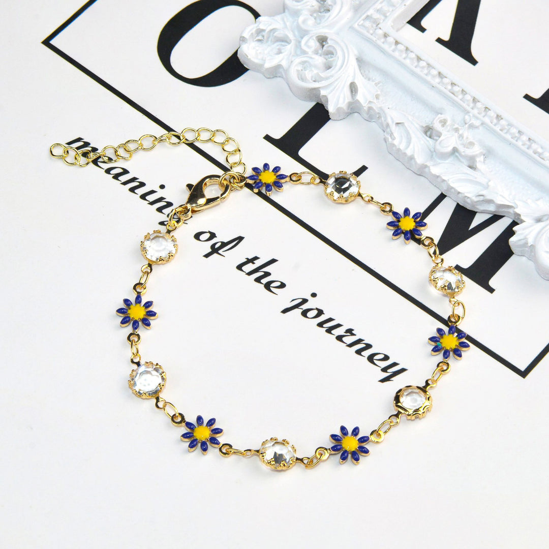 Floral Crystal Charm Bracelet Kalsten