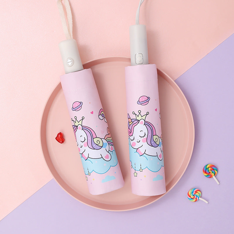 Ladies Folding Umbrella with Animal Motifs Kalsten