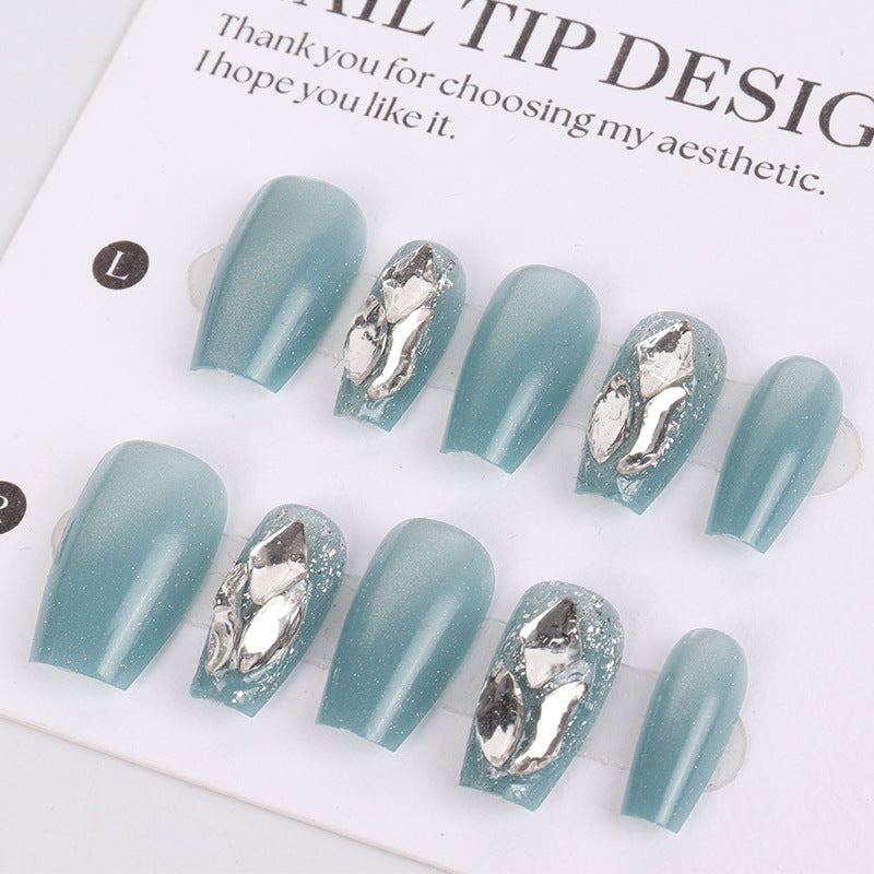 Glamorous Metallic Accent Press-On Nails