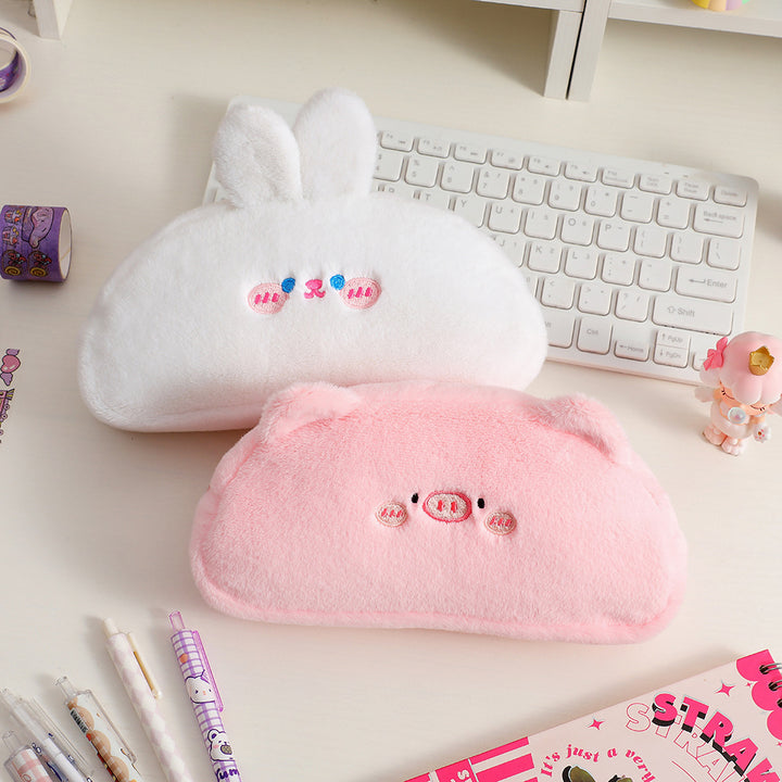 Cute Bear-Shaped Plush Pencil Case Kalsten