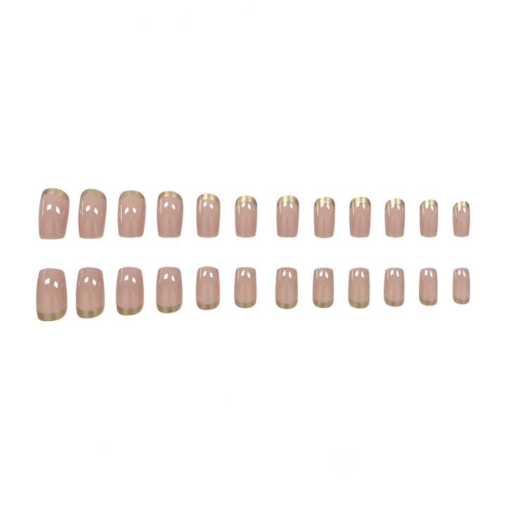 Elegant Gold-Trimmed Nail Art Kalsten