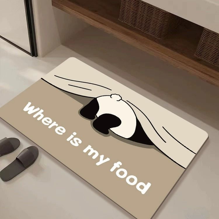 Playful Cat-Themed Kitchen Mat Kalsten