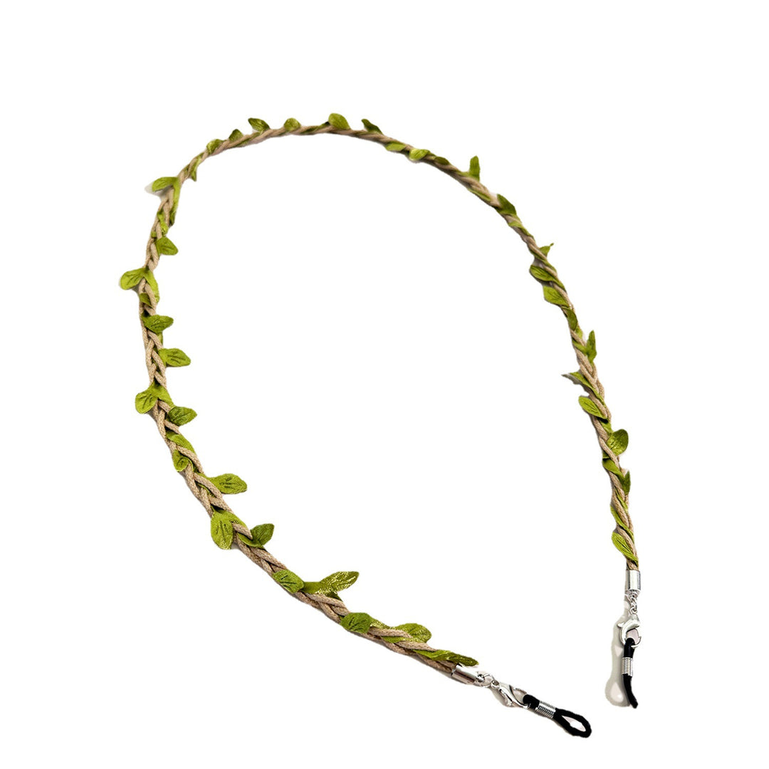 Decorative Leaf-Accented Eyewear Chain Kalsten
