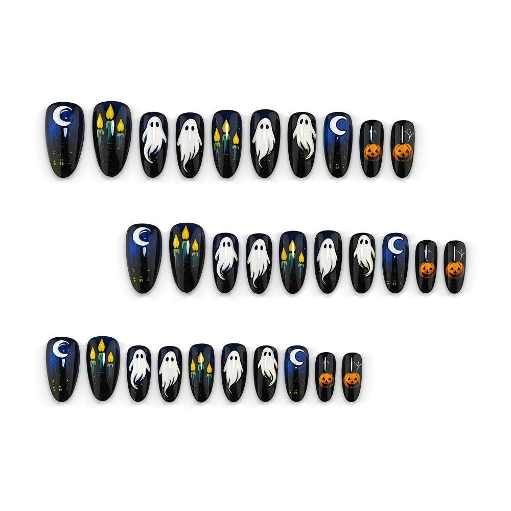 Artificial nails with spooky Halloween designs Kalsten