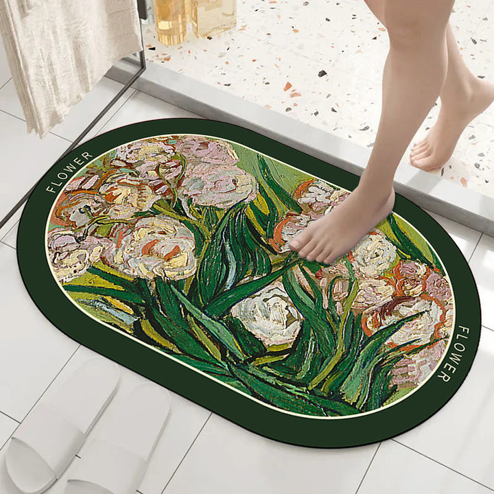 Artistic Ocean Scene Bath Mat