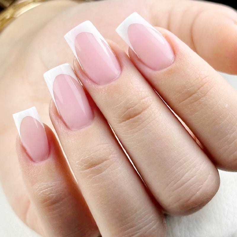 Elegant Nail Extensions with French Design Kalsten