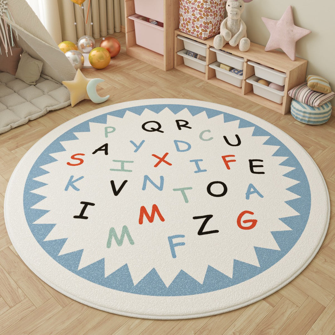 Playful Inspirational Round Area Rug Kalsten