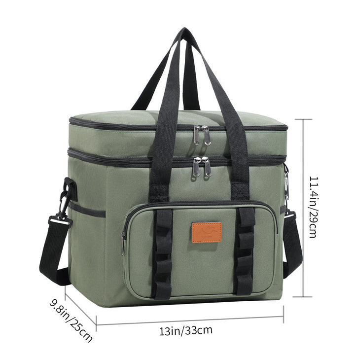 Insulated Food Storage Cooler Tote with Multiple Compartments