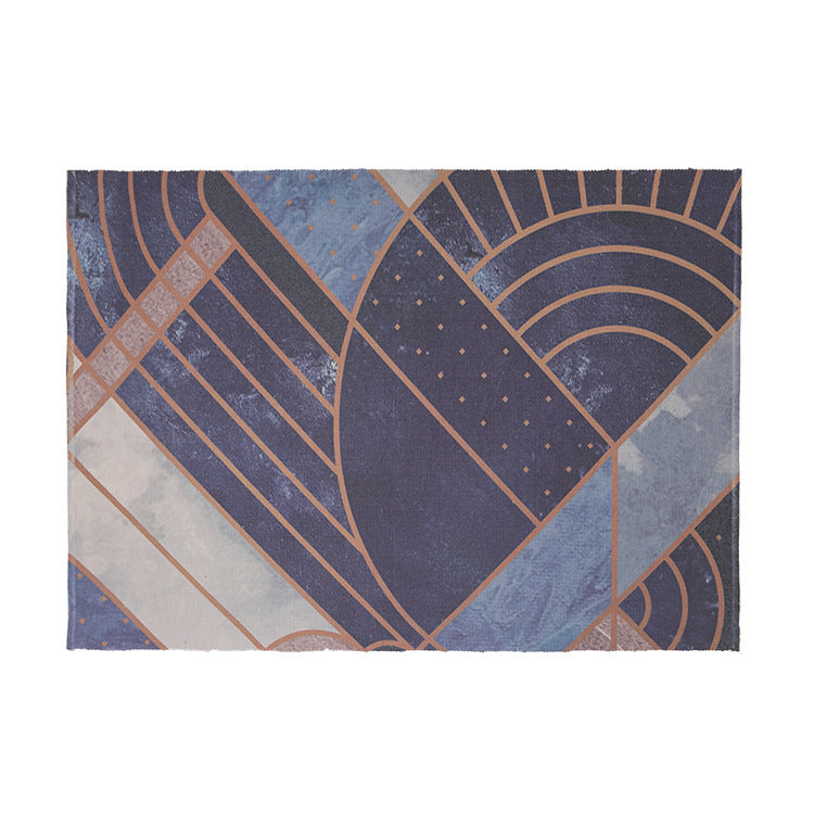 Round Decorative Living Room Carpet with Modern Geometric Pattern Kalsten