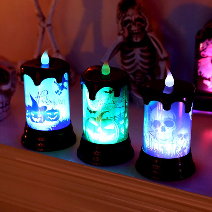Decorative LED Halloween Candle Set