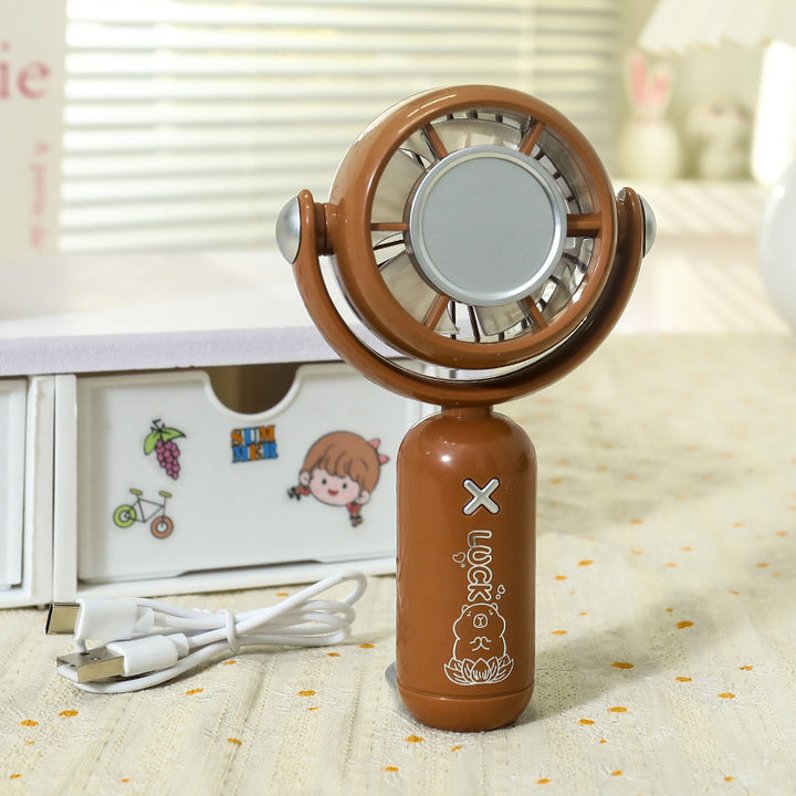 Women's portable hand fan with USB charging function and funny animal design Kalsten