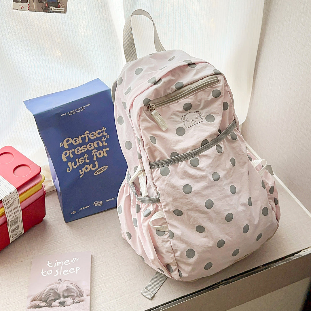 Casual Polka Dot Backpack Kalsten