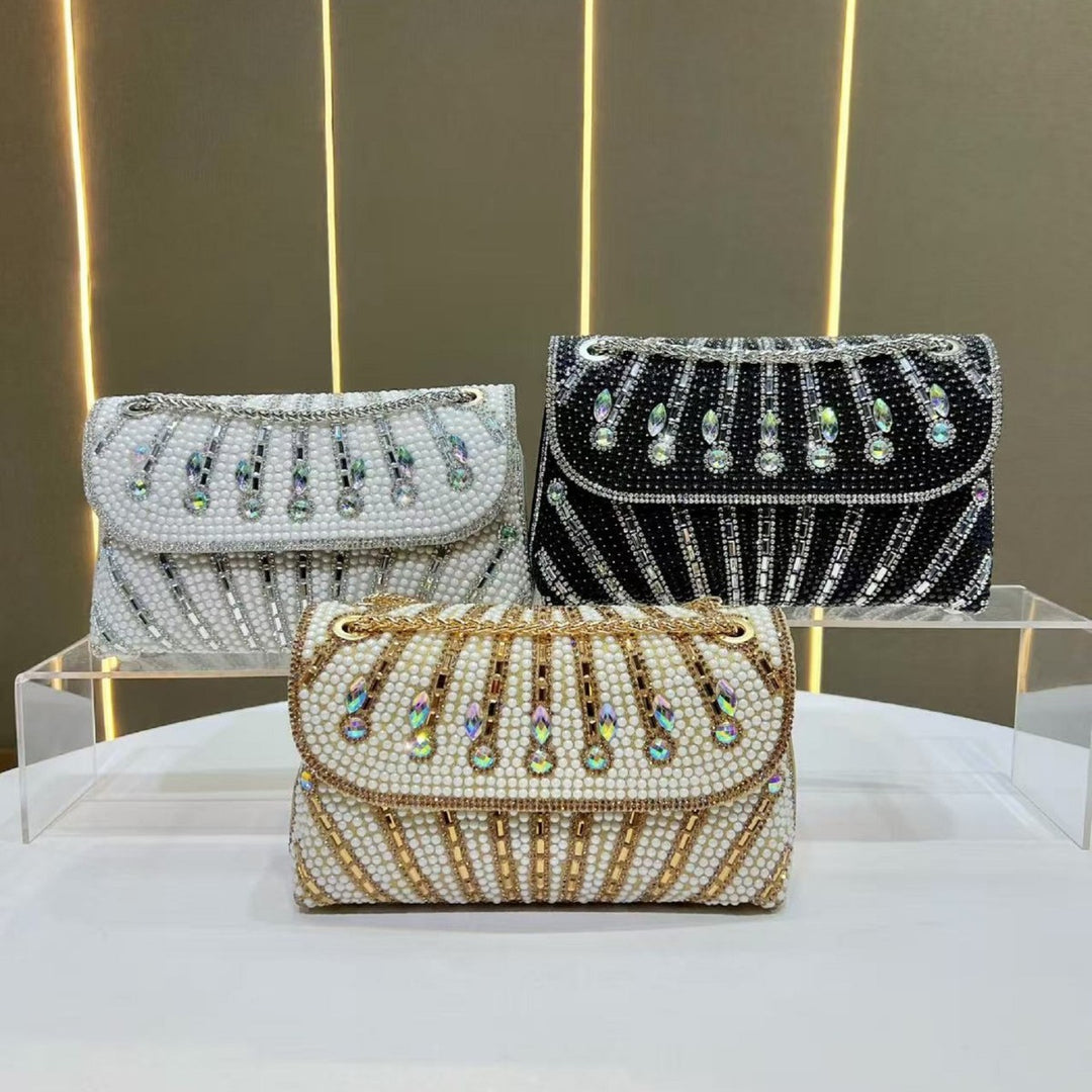 Pearl and Crystal Evening Clutch