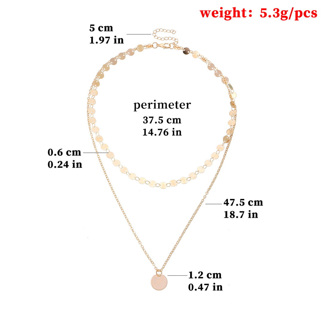 Layered Disc Chain Necklace Kalsten