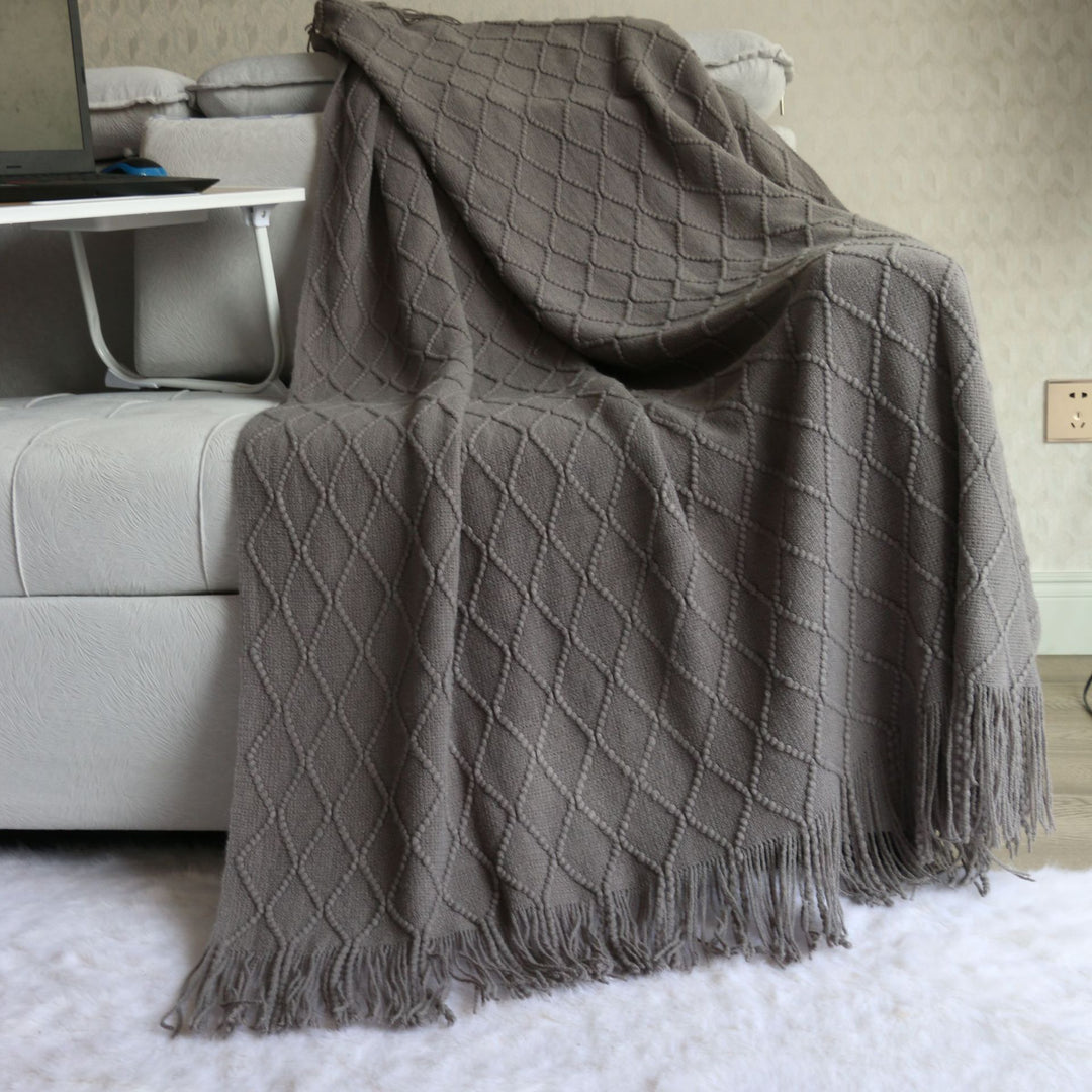 Textured Woven Throw Blanket Kalsten