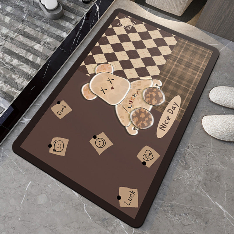 Cartoon-Themed Absorbent Bath Mat Kalsten