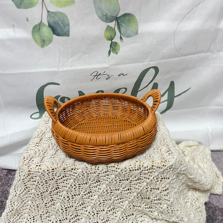 Handmade Natural Woven Serving Tray Kalsten