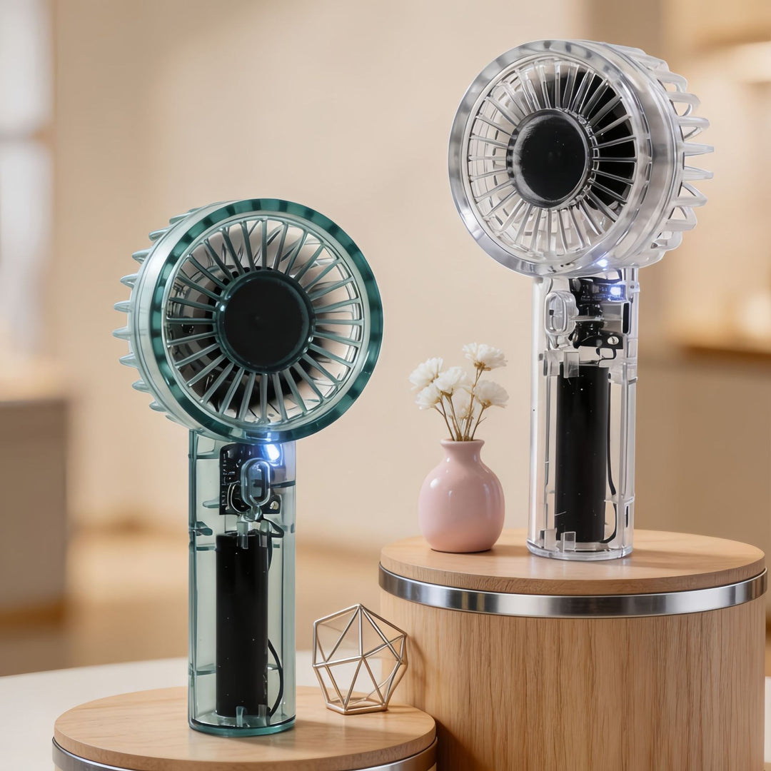 Ladies portable USB handheld fan with ergonomic grip Kalsten