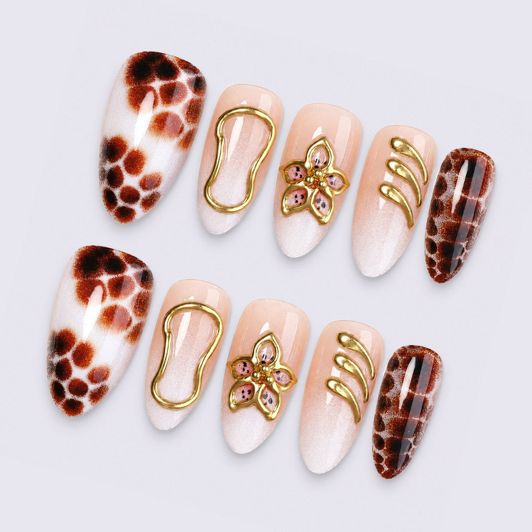 Exquisite Nail Art Set with Glamorous Accents Kalsten
