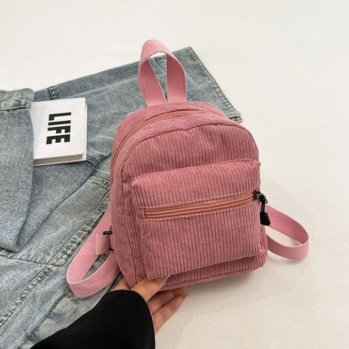 Compact Corduroy Mini Backpack Kalsten