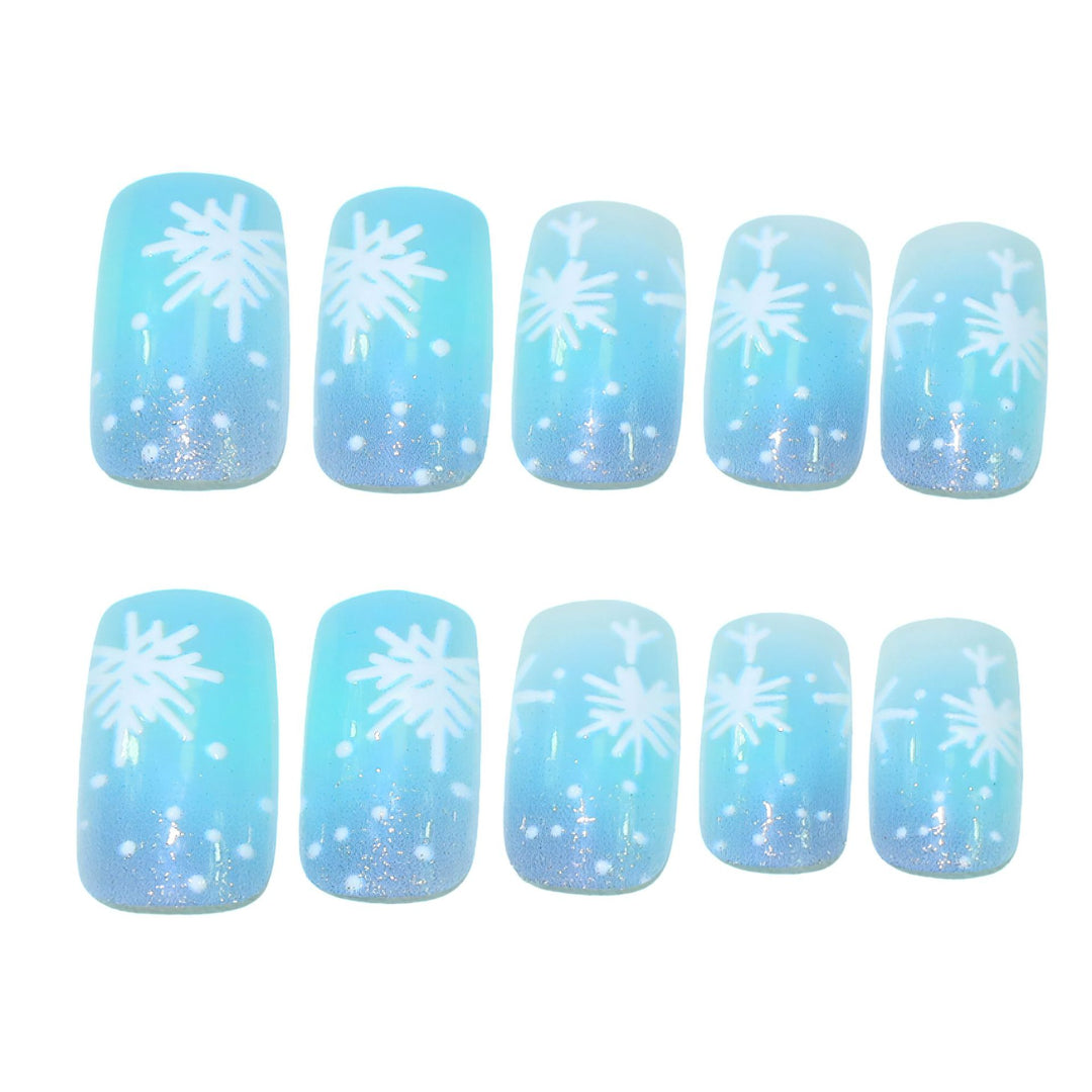 Artistic Frosted Winter Nail Art Kalsten