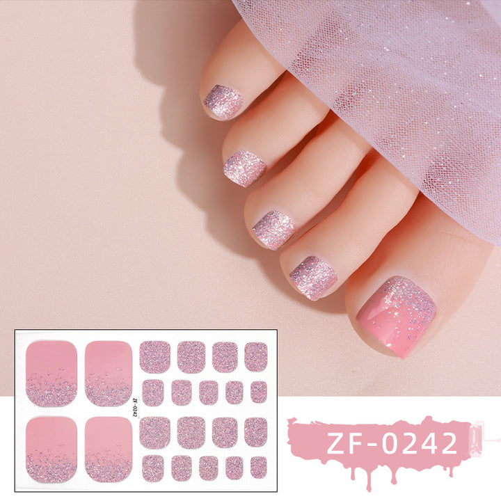 Sparkling Glittery Toenail Wraps