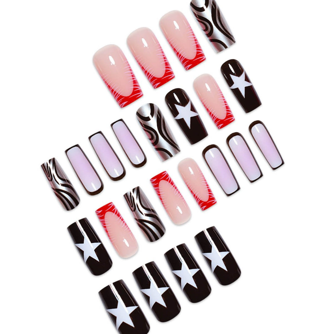 Artistic Geometric Nail Art Extensions Kalsten