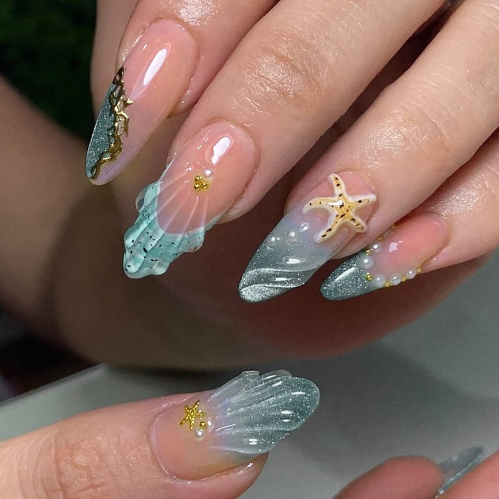 Glamorous artificial nail set with filigree decorations Kalsten