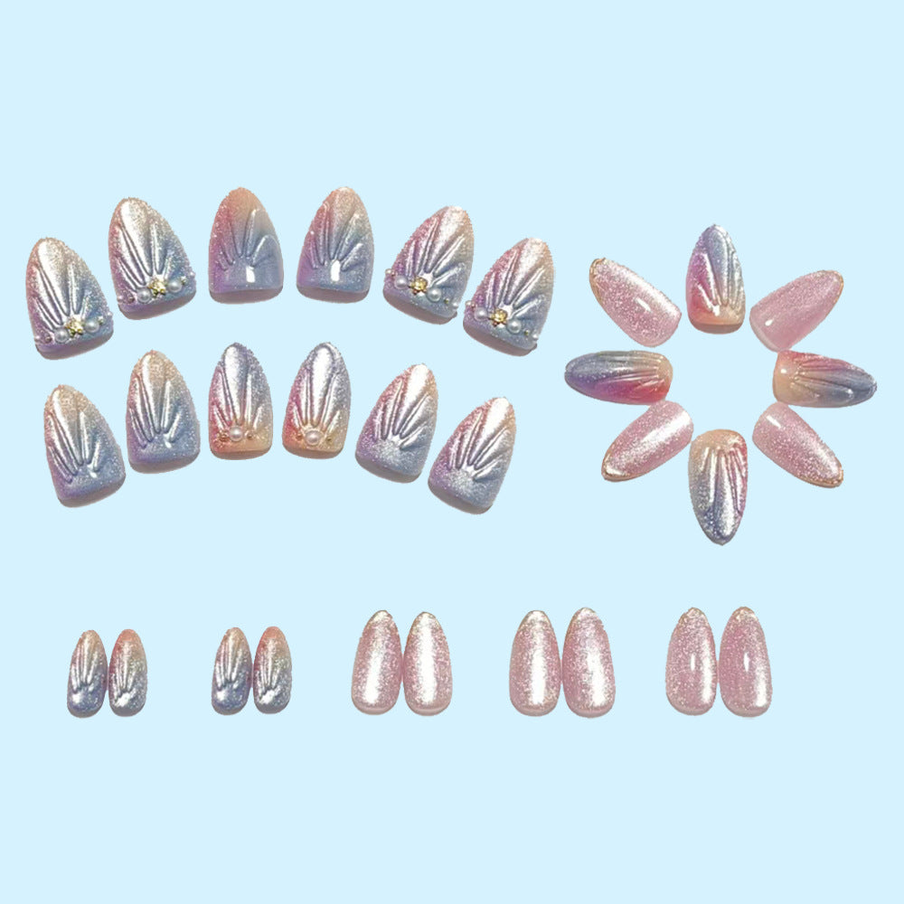 Artificial nails with glitter accents and elegant decorations Kalsten