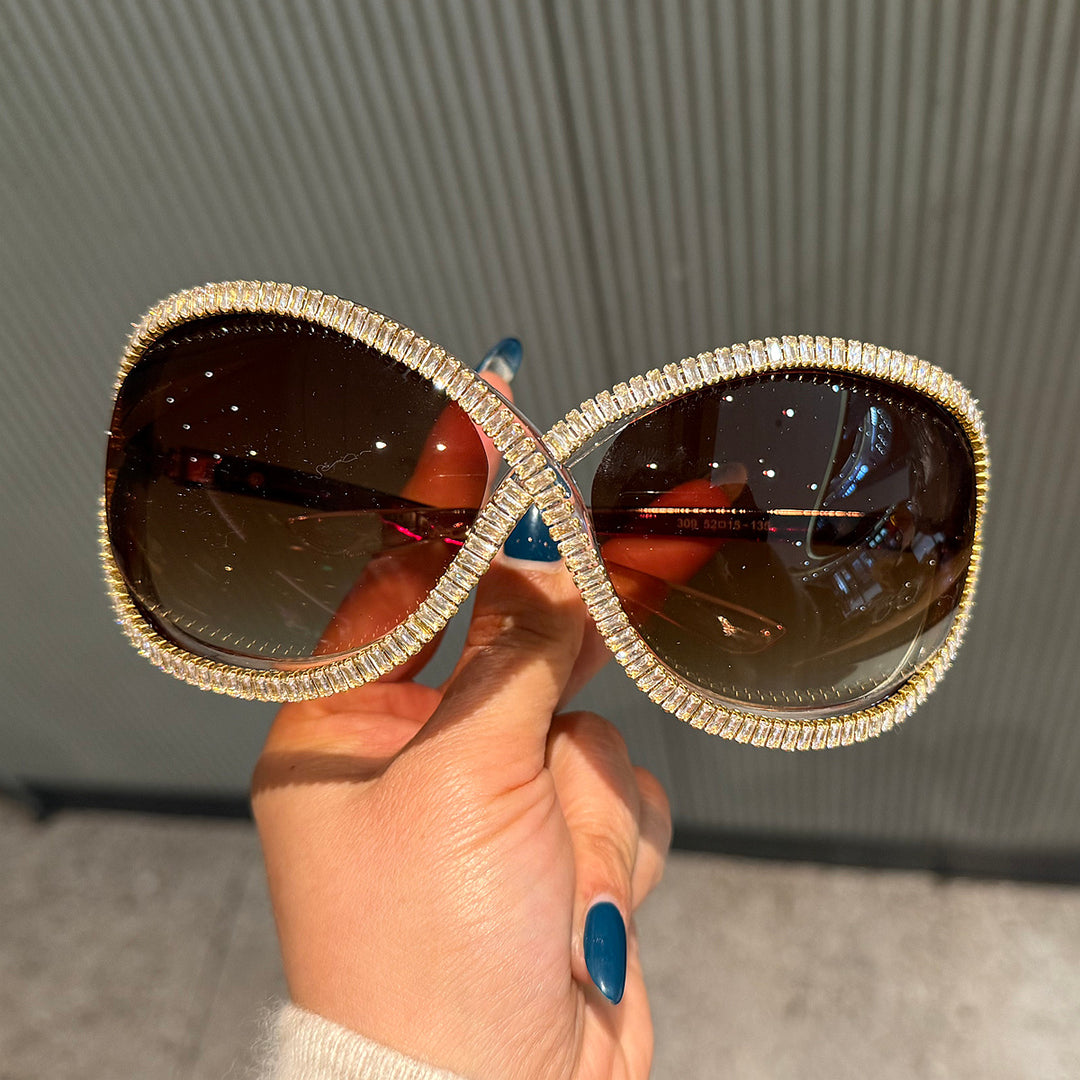 Ladies Trendy Sunglasses with Sparkling Crystal Decor Kalsten