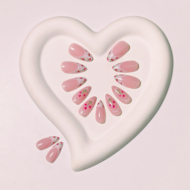Floral Art Gel Nails