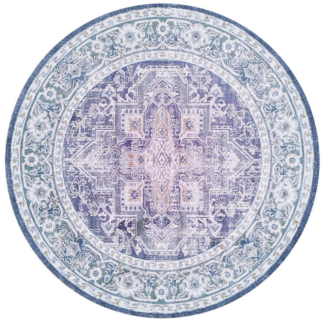 Round Geometric Pattern Area Rug