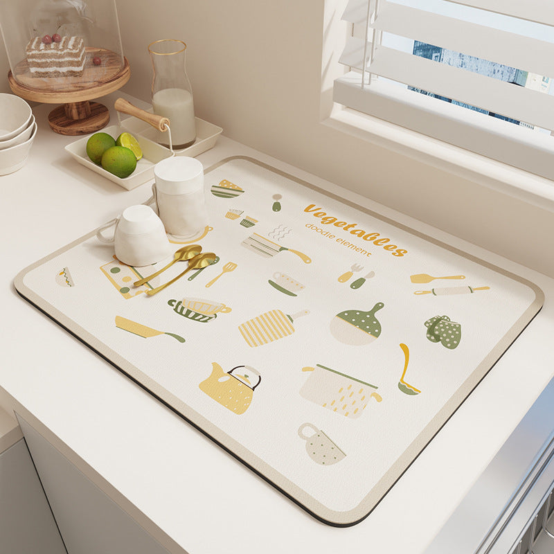 Geometric Patterned Kitchen Mat Kalsten