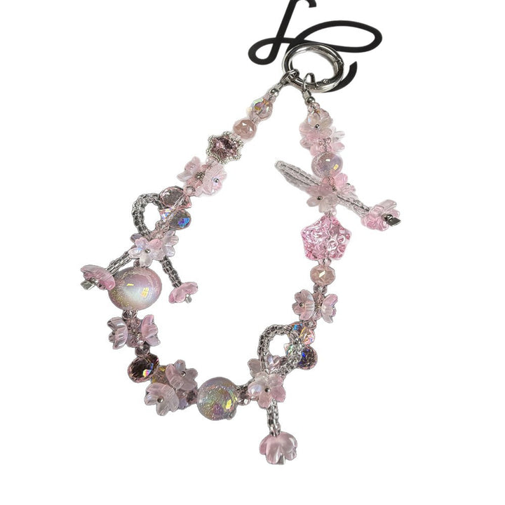 Elegant Floral Beaded Charm Keychain Kalsten