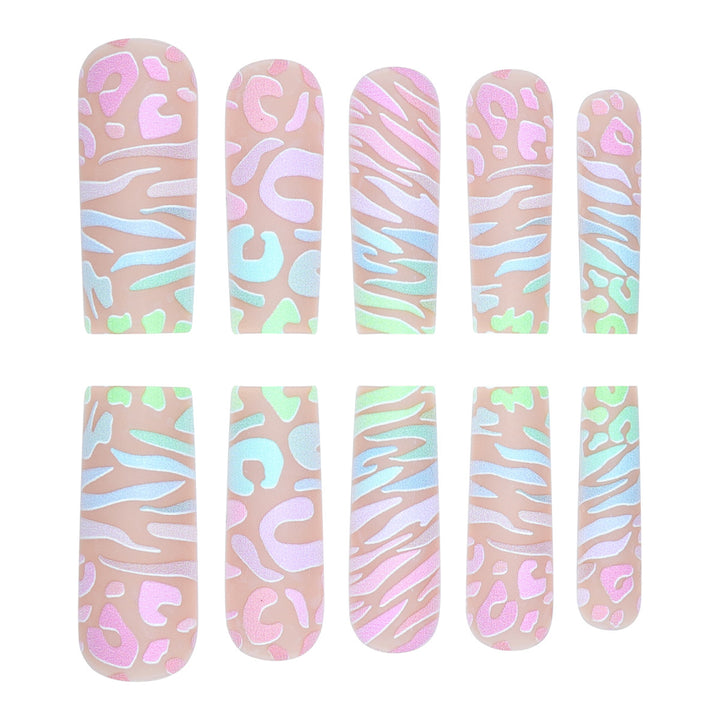 Artistic Long Press-On Nail Extensions Kalsten