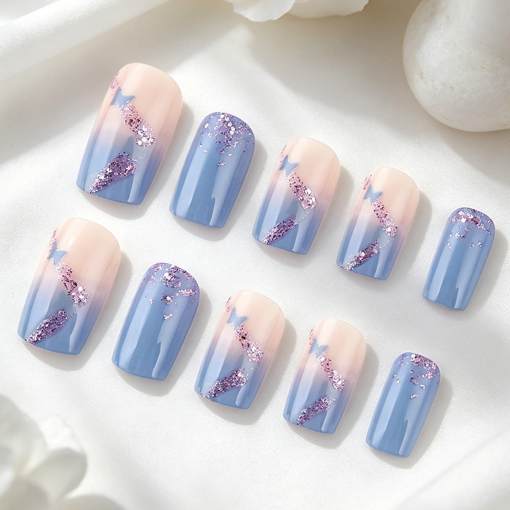 Artistic Glitter Ombre Press-On Nails Kalsten